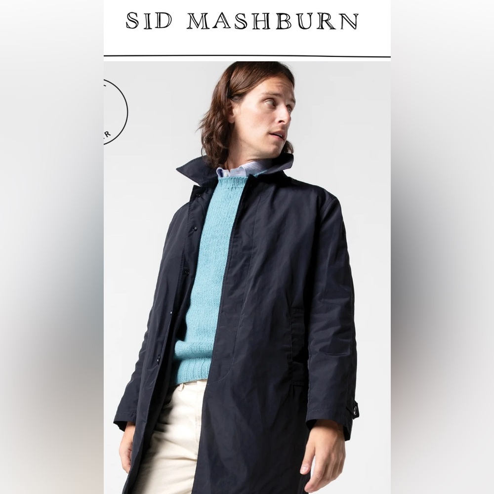 Sid Mashburn | Navy Nylon Traveler’s Trench | Size XXL